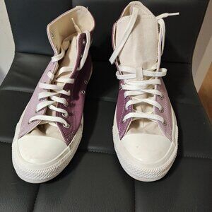 Converse Chuck Taylor High Skate Sneakers Women Size Shoes Violet Canvas A08784F